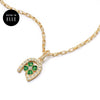 Shrimps Clover Charm Necklace 18ct Gold Plate