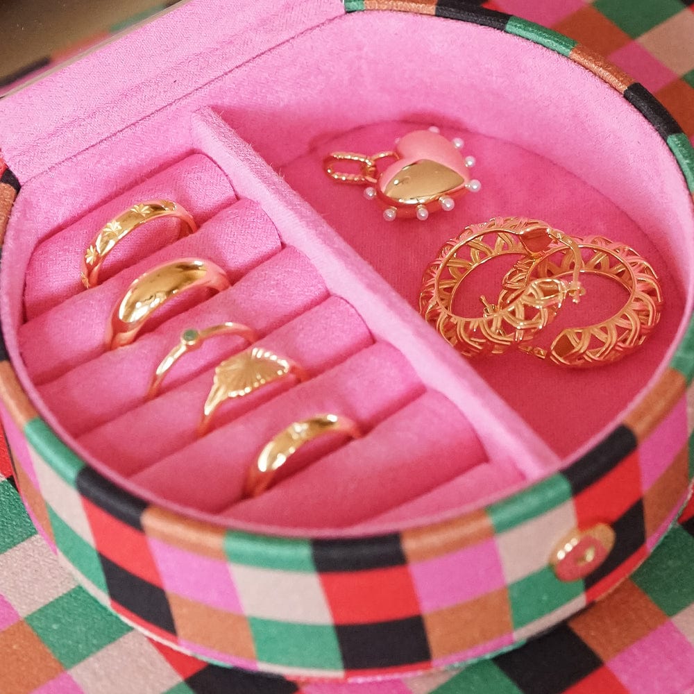 Shrimps Compact Pink Jewellery Case