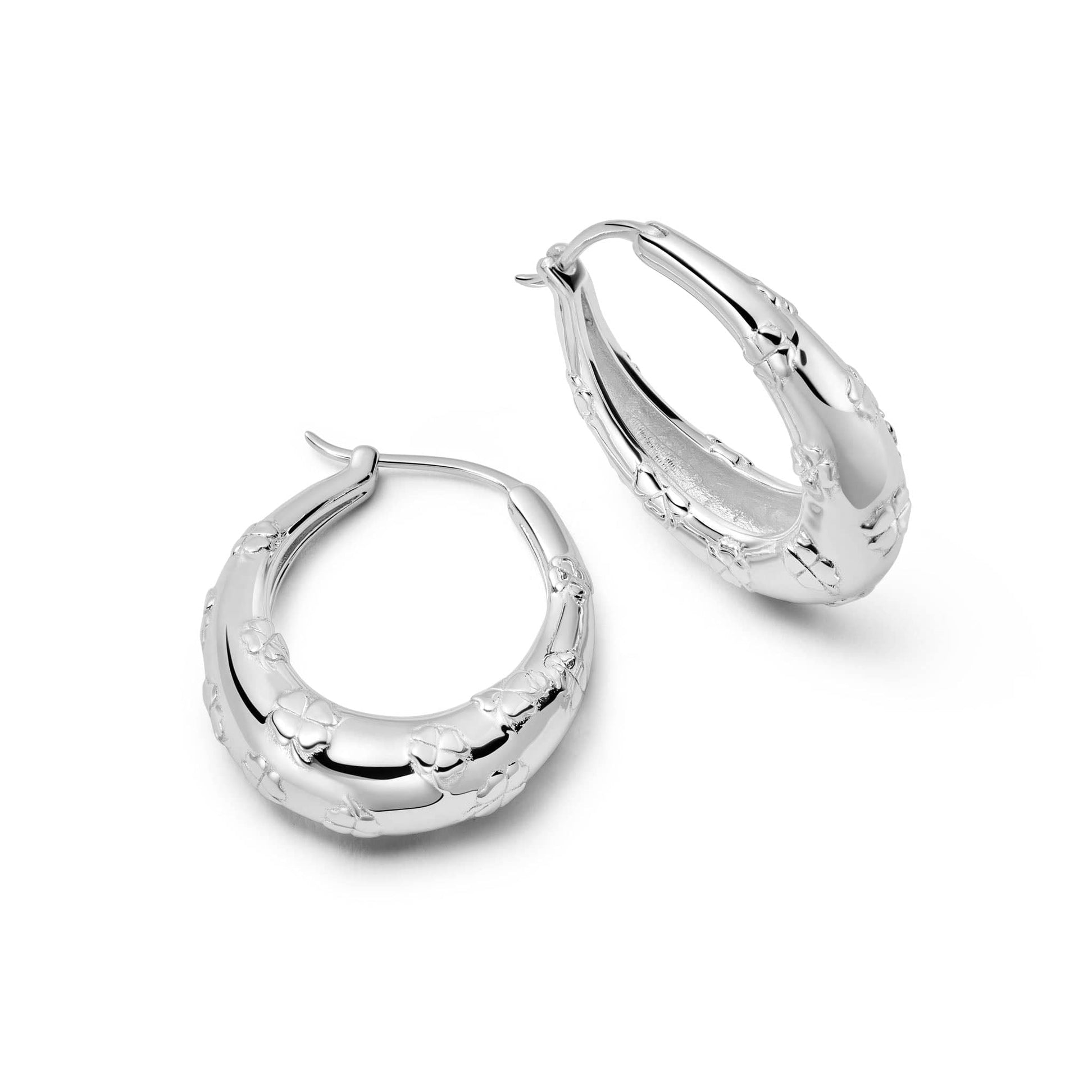 Shrimps Lucky Horseshoe Hoop Earrings Sterling Silver