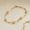 Shrimps Chunky Pearl Bracelet 18ct Gold Plate