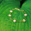 Shrimps Chunky Pearl Bracelet 18ct Gold Plate