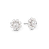 Shrimps Pearl Flower Stud Earrings Sterling Silver