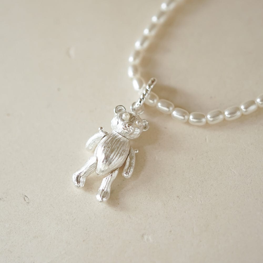 Shrimps Teddy Bear Charm Sterling Silver