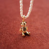 Shrimps Teddy Bear Pearl Necklace 18ct Gold Plate