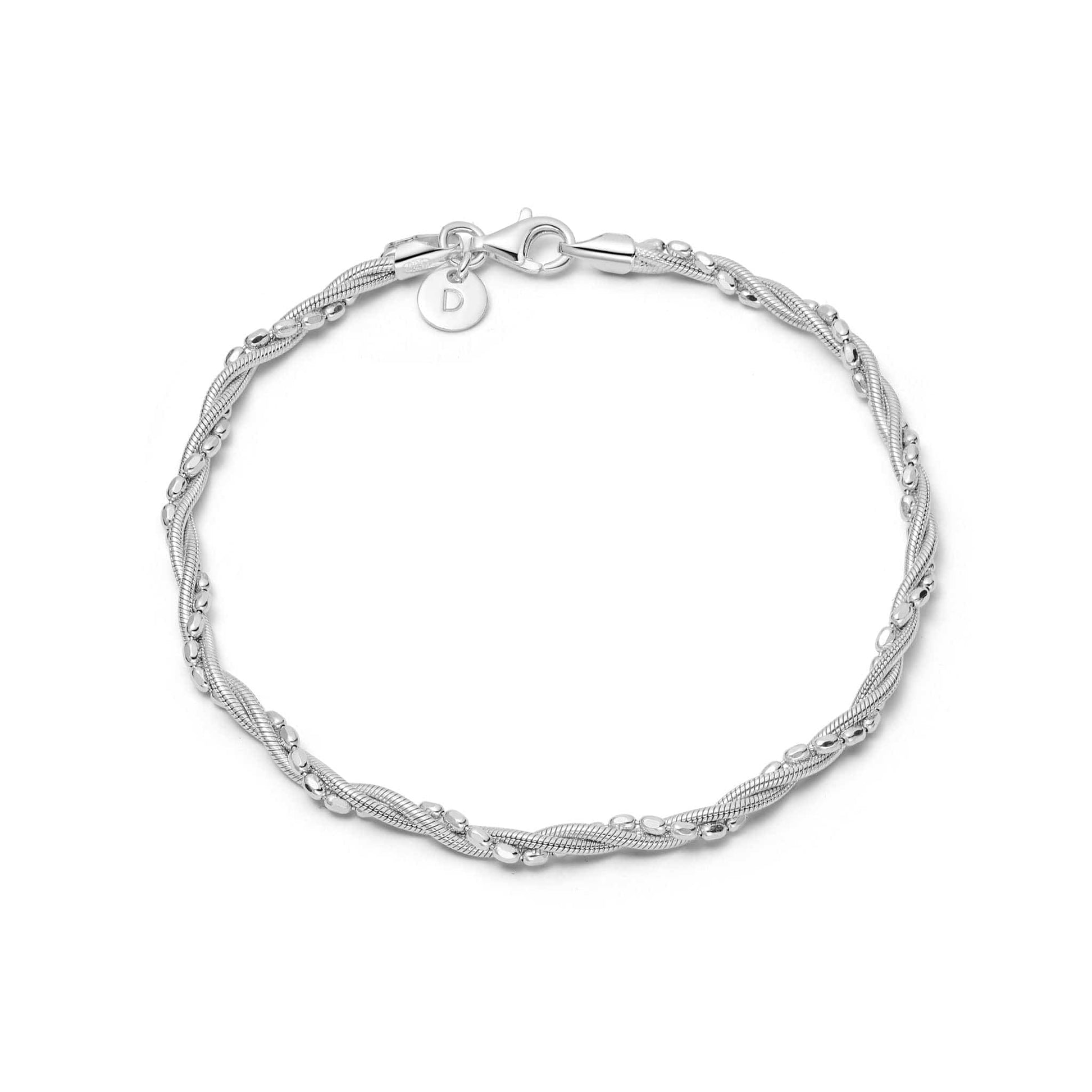 Shrimps Twist Chain Bracelet Sterling Silver