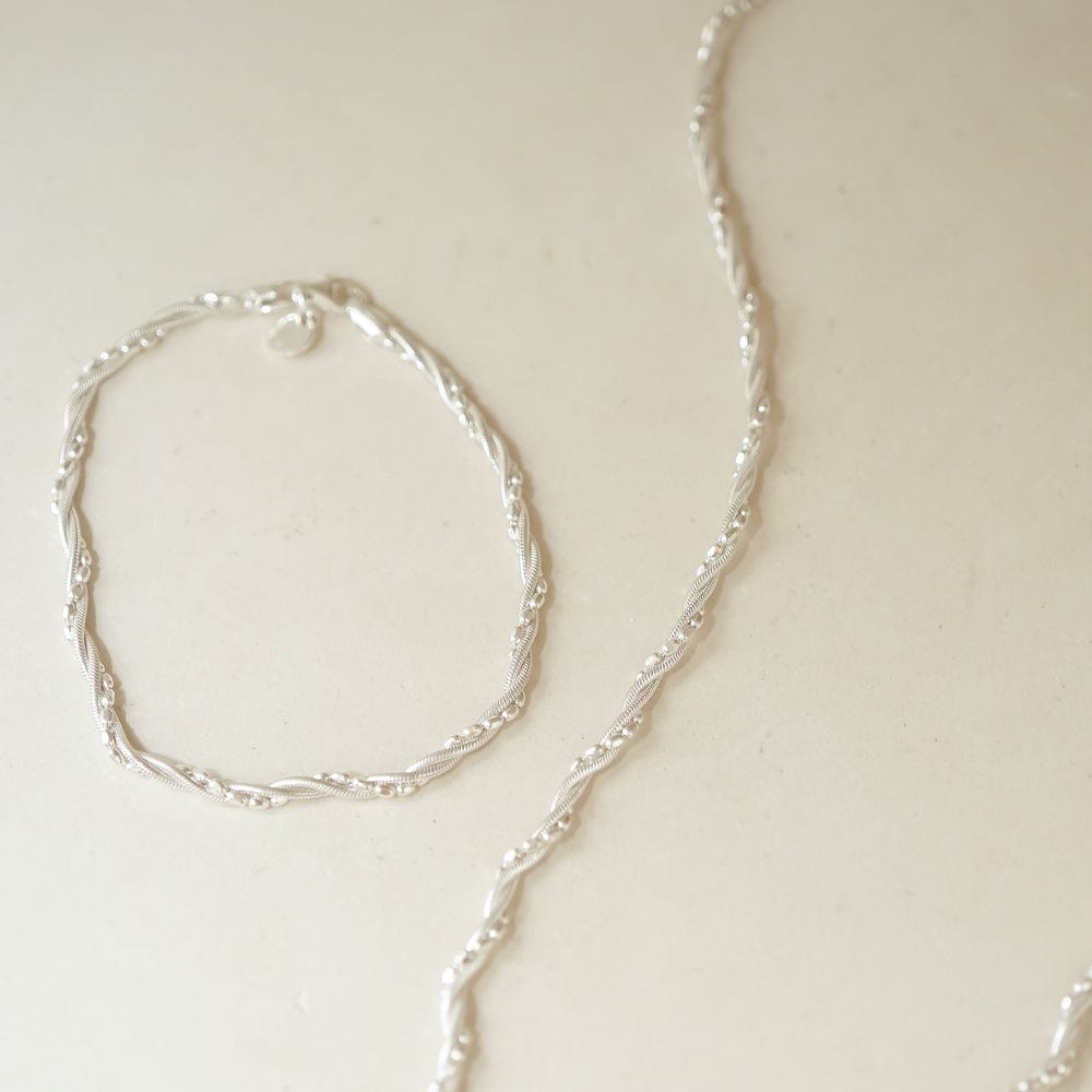 Shrimps Twist Chain Bracelet Sterling Silver