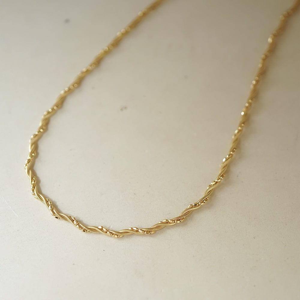 Shrimps Twist Chain Necklace 18ct Gold Plate