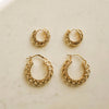 Shrimps Woven Earring Stack 18ct Gold Plate