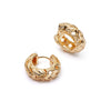 Shrimps Woven Huggie Hoops 18ct Gold Plate