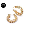 Shrimps Woven Maxi Hoops 18ct Gold Plate