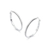 Studded Hoop Earrings Sterling Silver