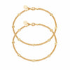 Sunburst Friendship Bracelet Stack 18ct Gold Plate