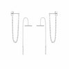 T Bar Box Chain Duo Earring Set Sterling Silver