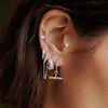 T Bar Earrings Sterling Silver