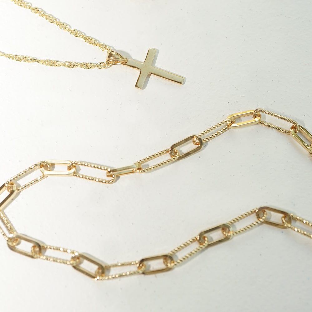 Polly Sayer Paperclip Chain Necklace 18ct Gold Plate