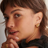 Textured Hoop Earring Stack 18ct Gold Plate