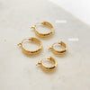 Textured Hoop Earring Stack 18ct Gold Plate