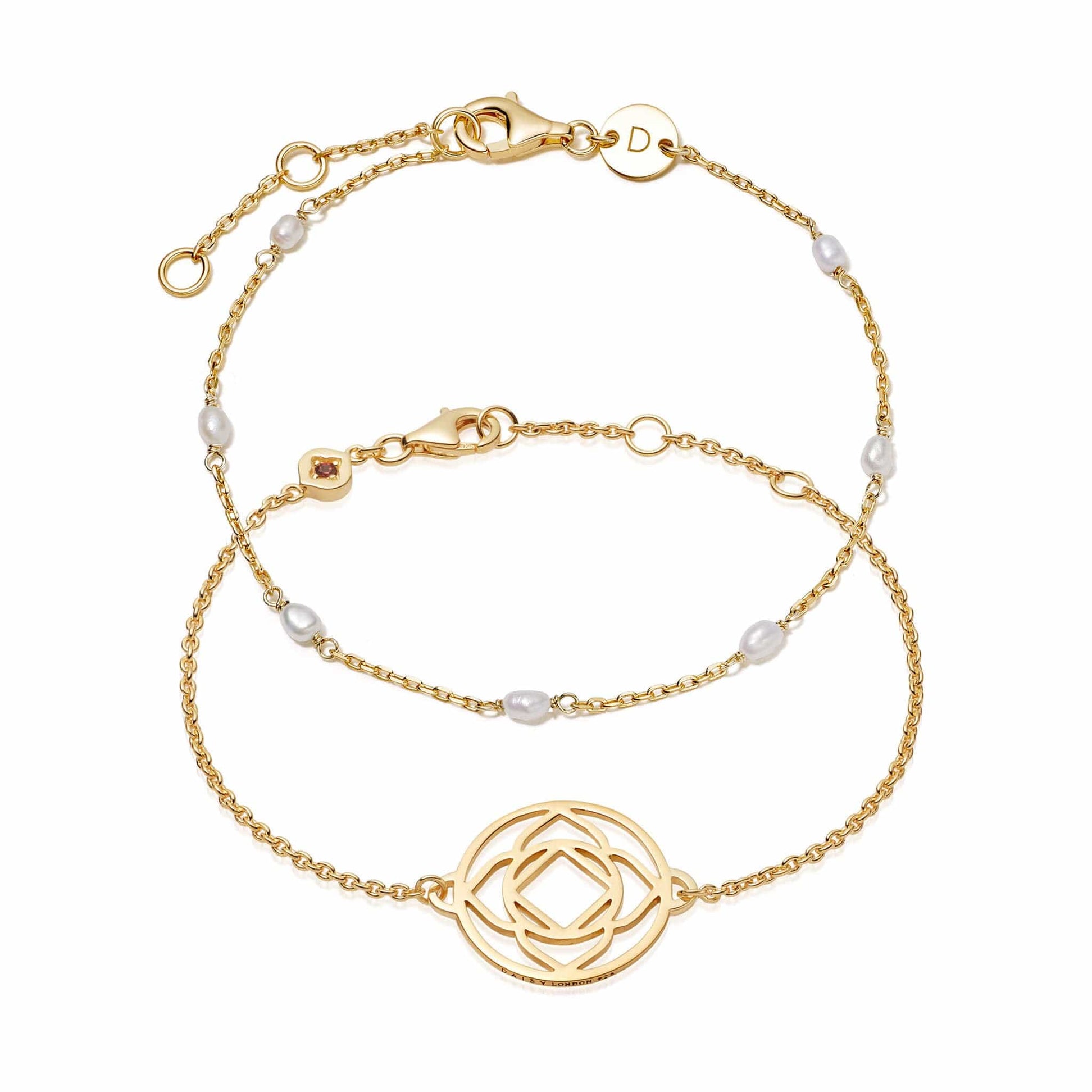 Base Chakra Bracelet Stack 18ct Gold Plate