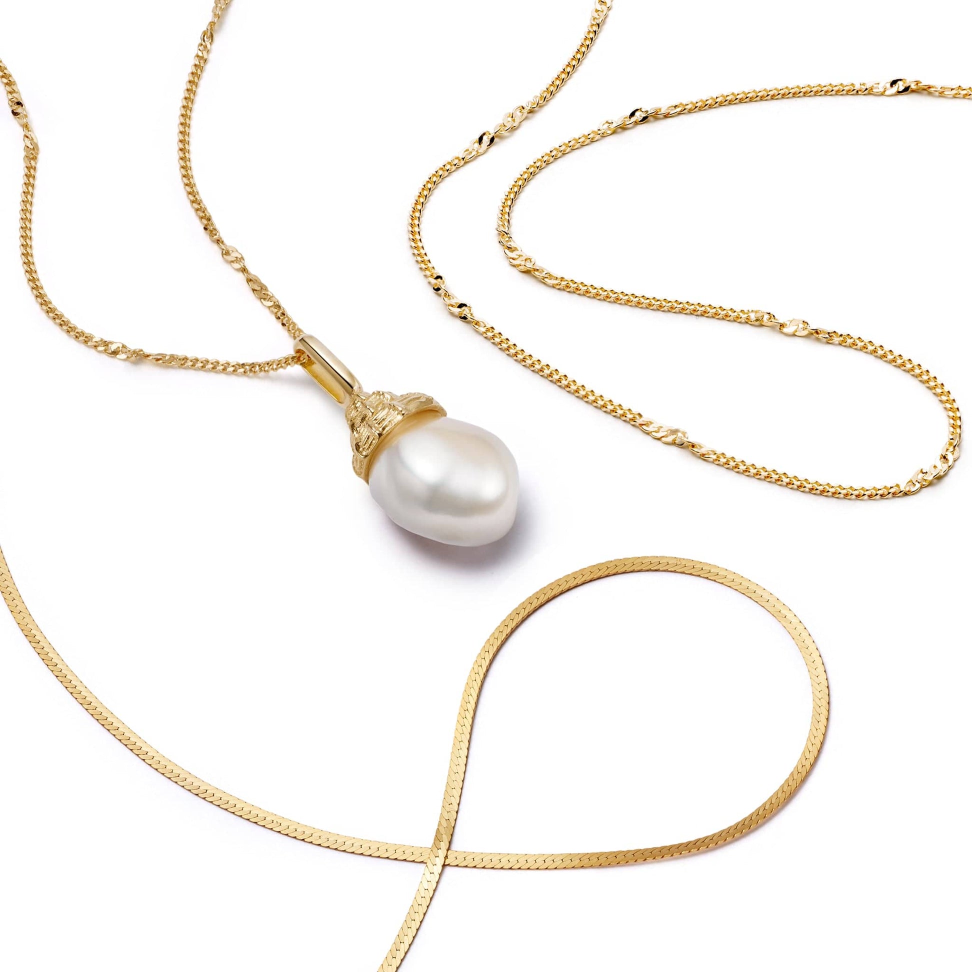 Ultimate Pearl Necklace Layering Set 18ct Gold Plate