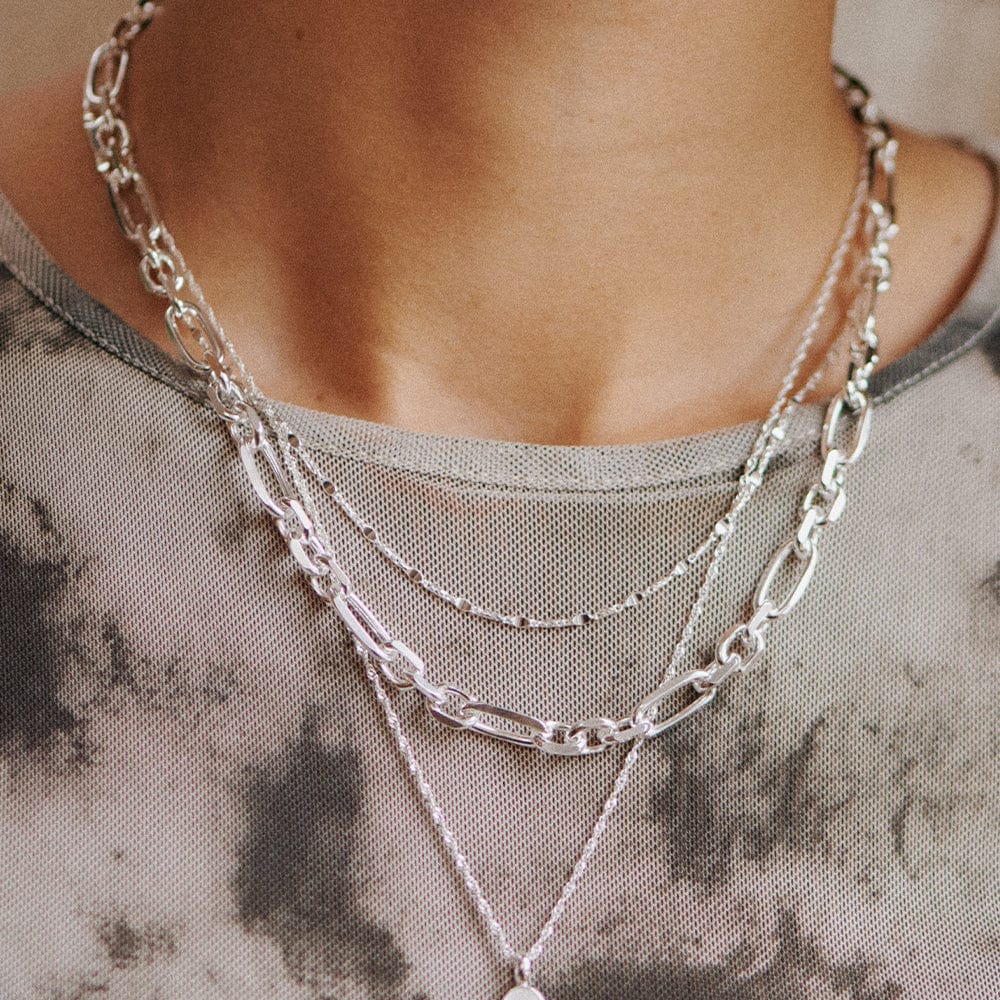 Tidal Twist Chain Necklace Sterling Silver