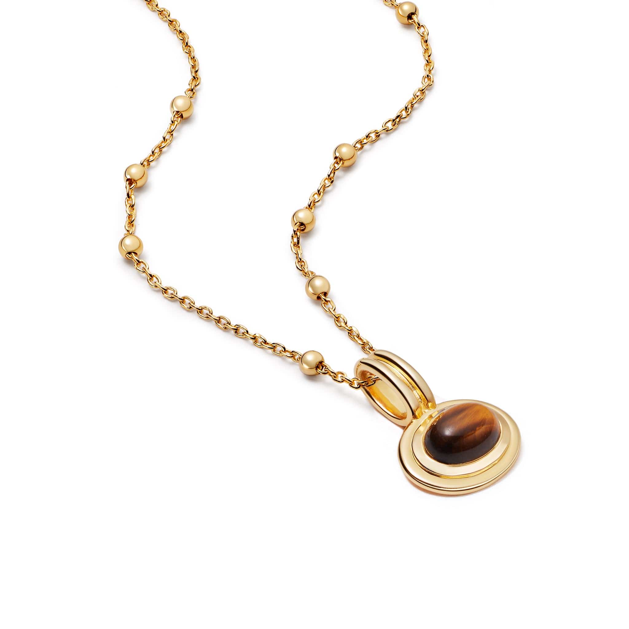 Tiger's Eye sold Necklace & Bracelet Set - Double Layered Necklace