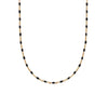 Treasures Black Beaded Necklace 18ct Gold Plate