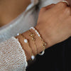 Pearl Beaded Chain Bracelet 18ct Gold Plate