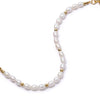 Pearl Beaded Necklace 18ct Gold Plate