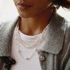 Pearl Beaded Necklace Sterling Silver