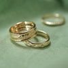 Triple Texture Stacking Ring 18ct Gold Plate