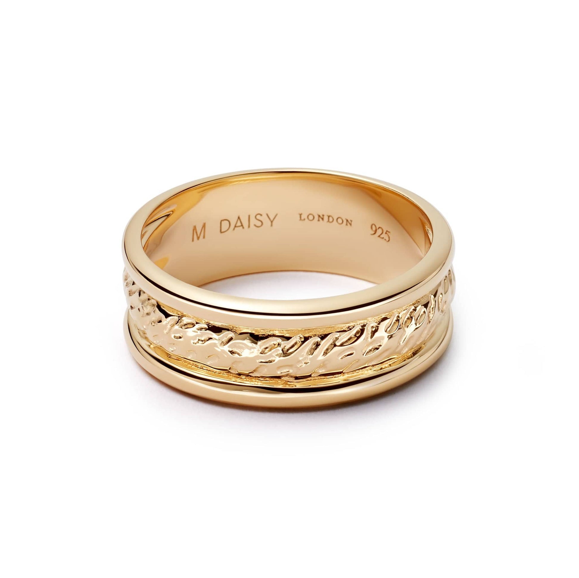 Triple Texture Stacking Ring 18ct Gold Plate