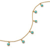 Turquoise Charm Necklace 18ct Gold Plate