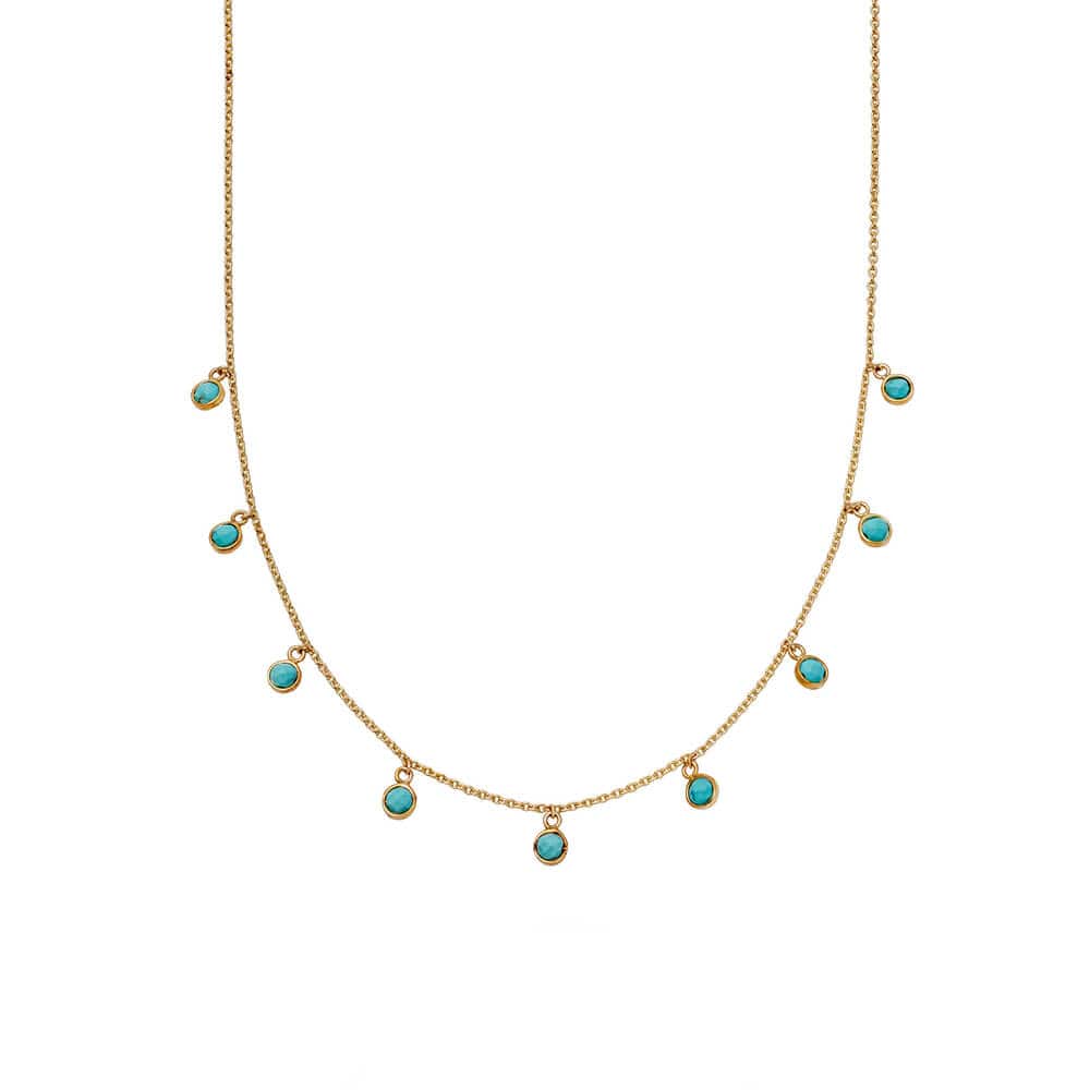 Turquoise sales bezel necklace