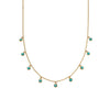 Turquoise Charm Necklace 18ct Gold Plate