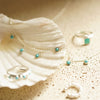 Turquoise Charm Necklace Layering Set Sterling Silver