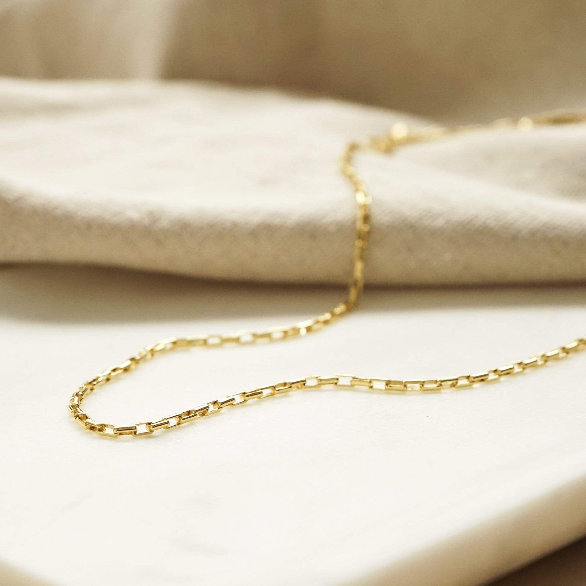 Estée Lalonde Tight Box Chain Necklace 18ct Gold Plate