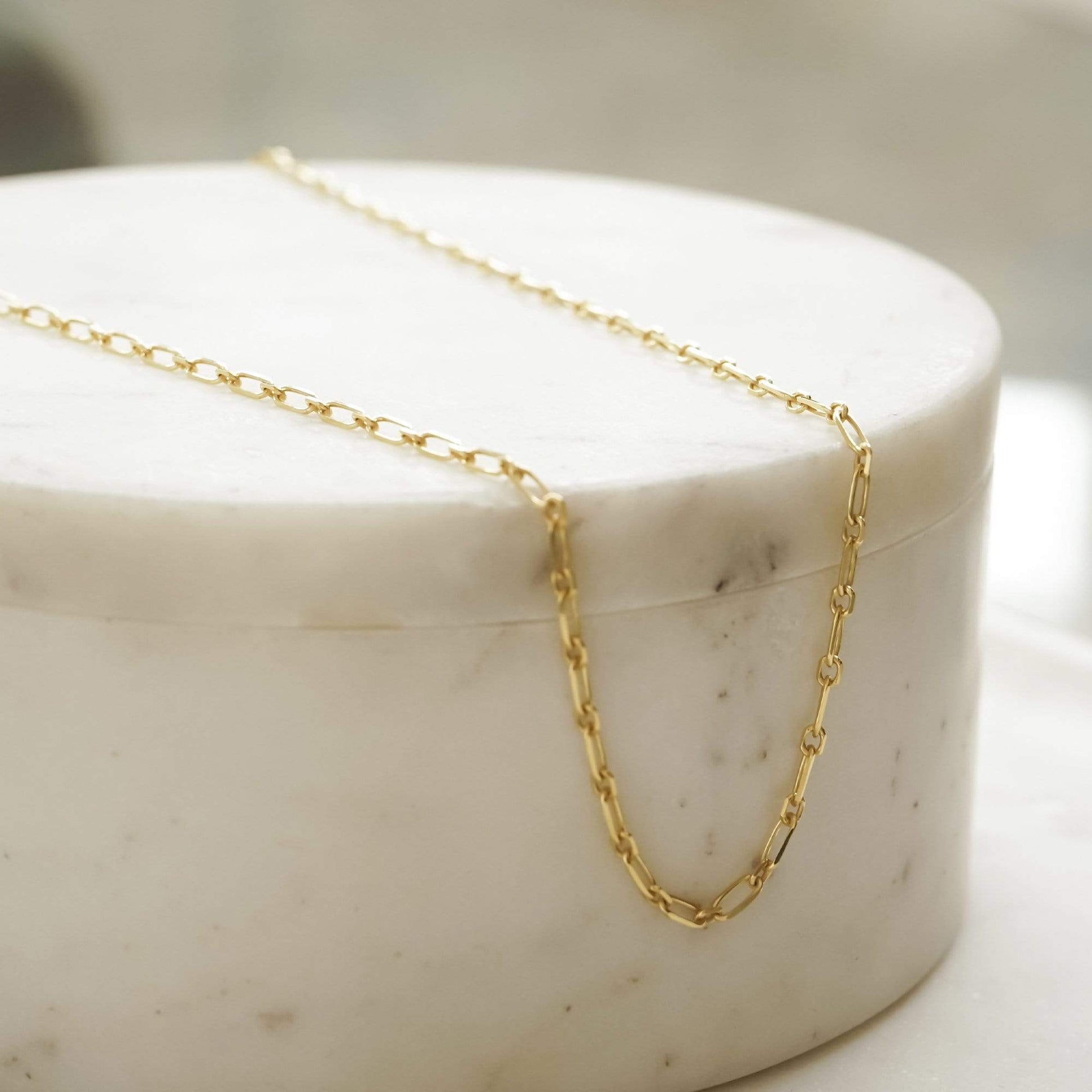 Estée Lalonde Box Link Chain Necklace 18ct Gold Plate