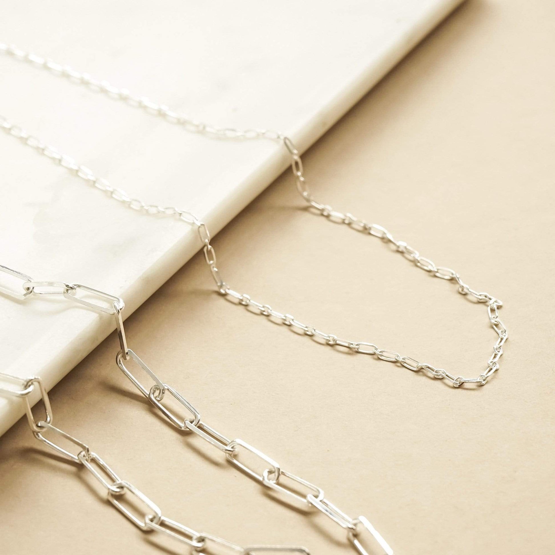 Estée Lalonde Box Link Chain Necklace Sterling Silver