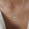 May Emerald Birthstone Necklace 18ct Gold Plate