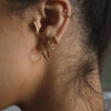 Fine Hexagon Hoop Earrings 18ct Gold Plate