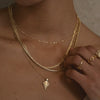 Infinity Flat Chain Necklace 18ct Gold Plate