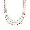 A Piece Of The Rainbow Beaded Layering Set 18ct Gold Plate