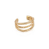 Triple Ear Cuff 18ct Gold Plate