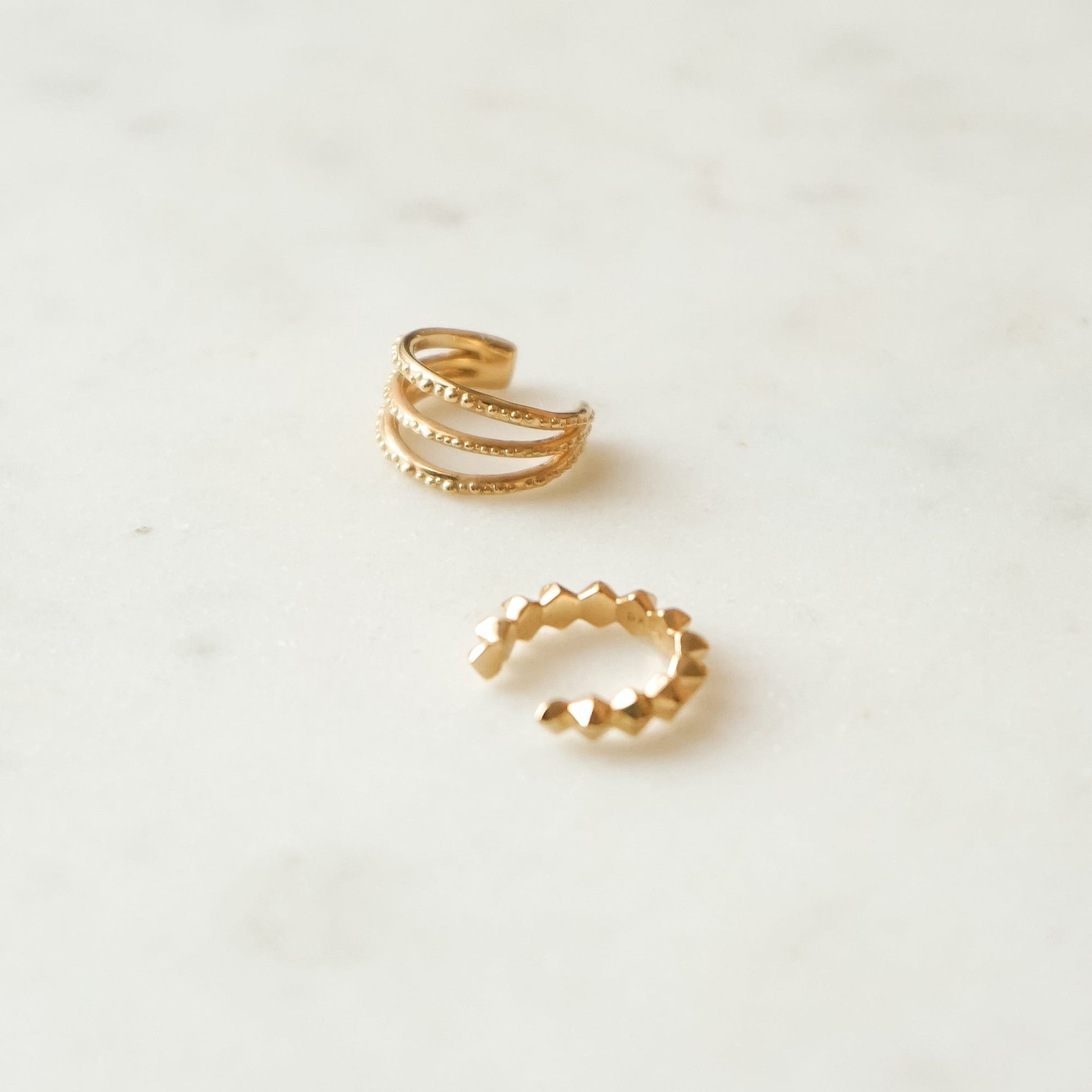 Triple Ear Cuff 18ct Gold Plate