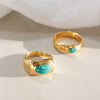 Amazonite Bold Ring 18ct Gold Plate