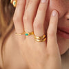 Amazonite Ring 18ct Gold Plate