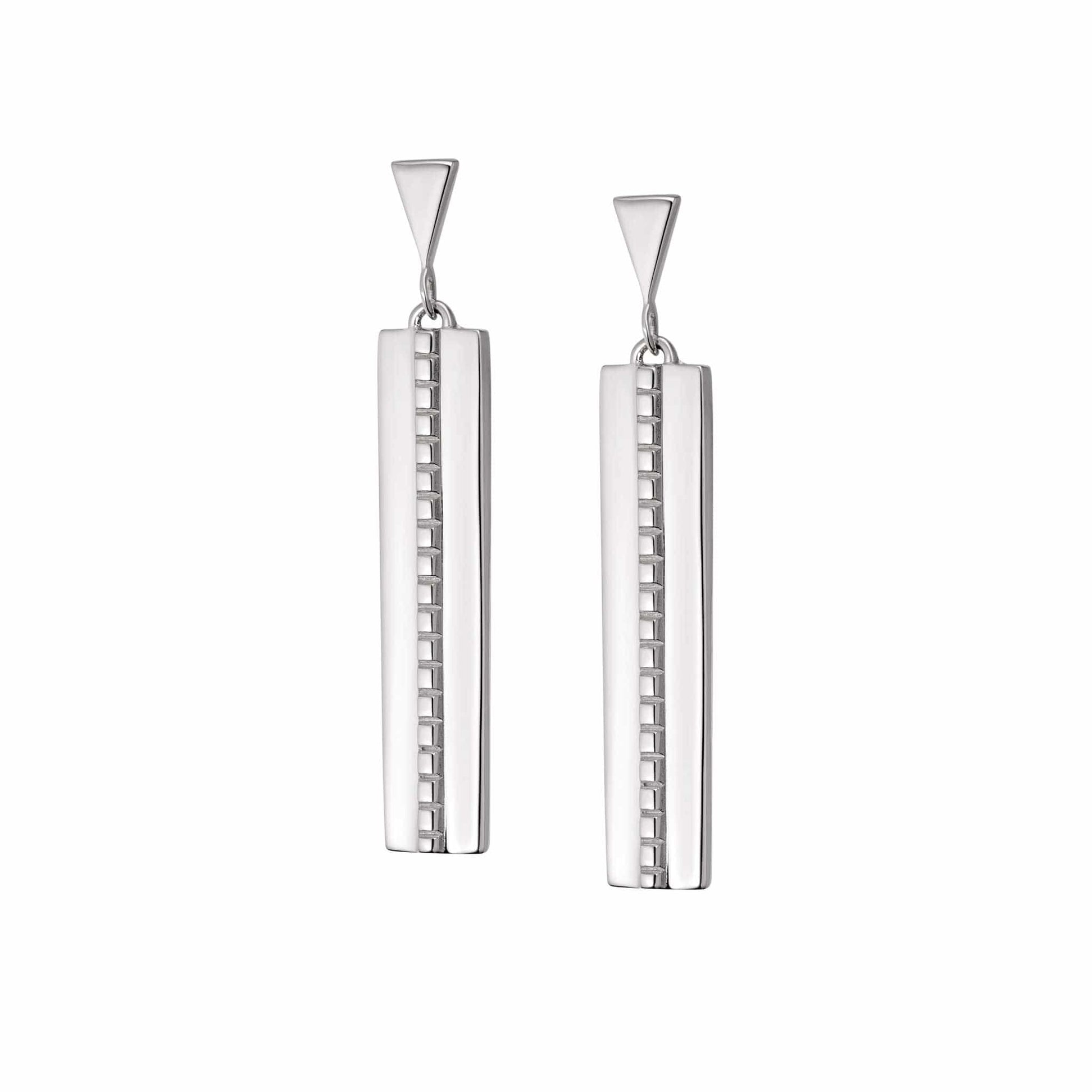 Art Deco Drop Earrings Sterling Silver