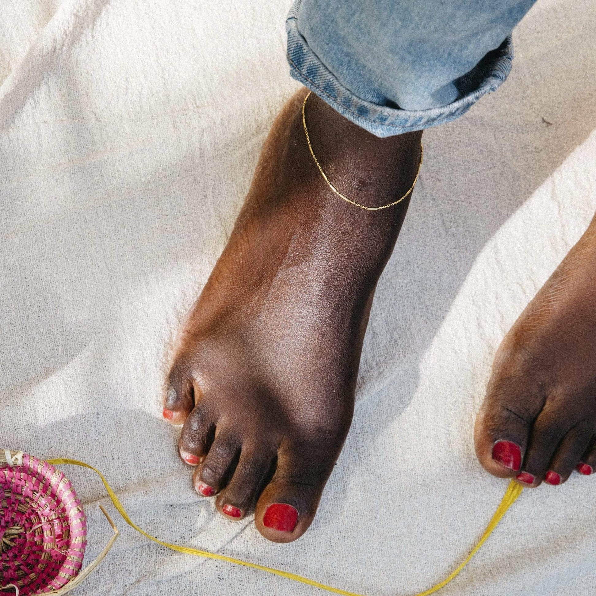 Artisan Anklet 18ct Gold Plate