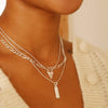 Artisan Stamped Necklace Sterling Silver