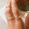 Triangle Stamped Stacking Ring Sterling Silver